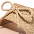 Rich Brown Maiori Raffia Block-Heel Sandals close-up detail
