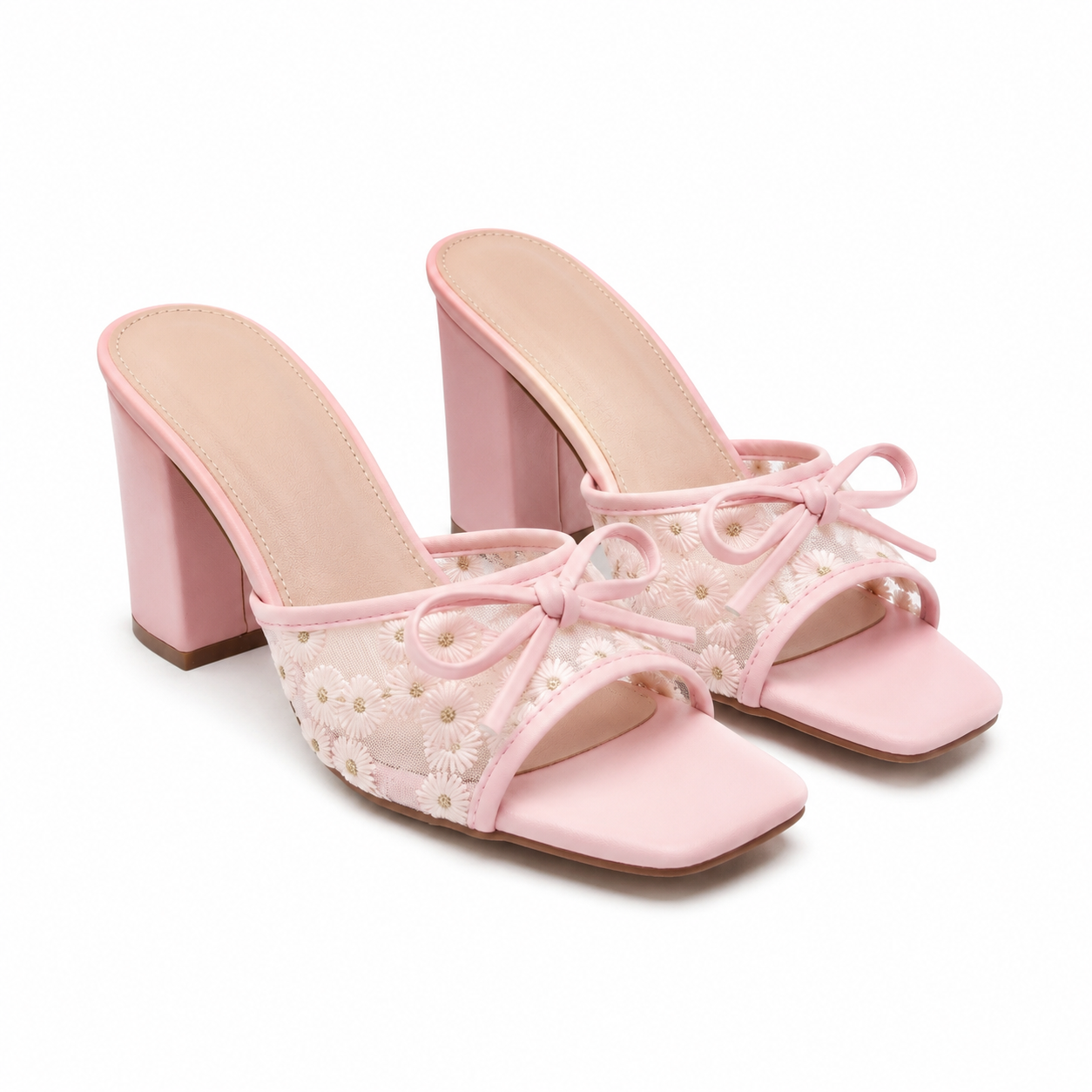 Dusty Rose Maiori Raffia Block-Heel Sandals