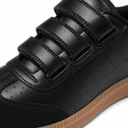 Deep Black Fulvia Leather Sneakers close-up detail
