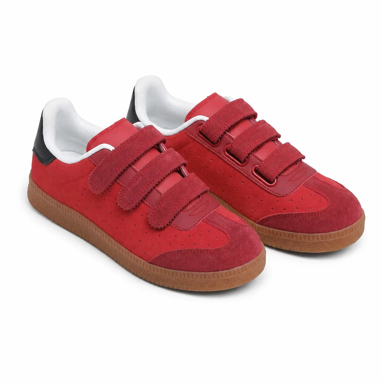 Red Suede Fulvia Leather Sneakers