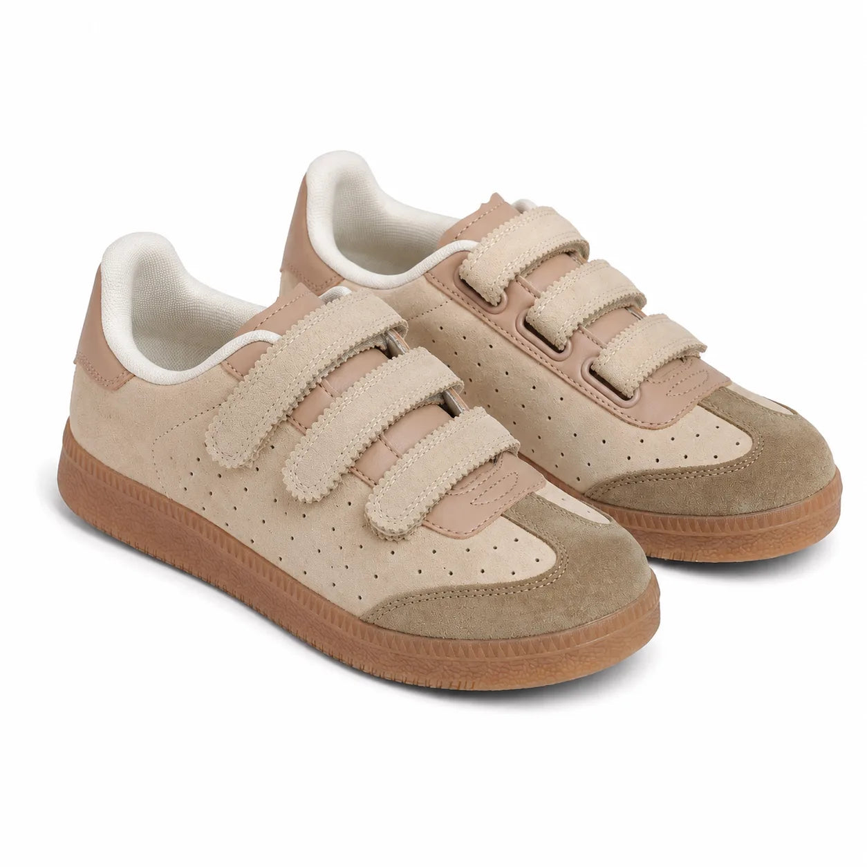 Taupe Suede Fulvia Leather Sneakers