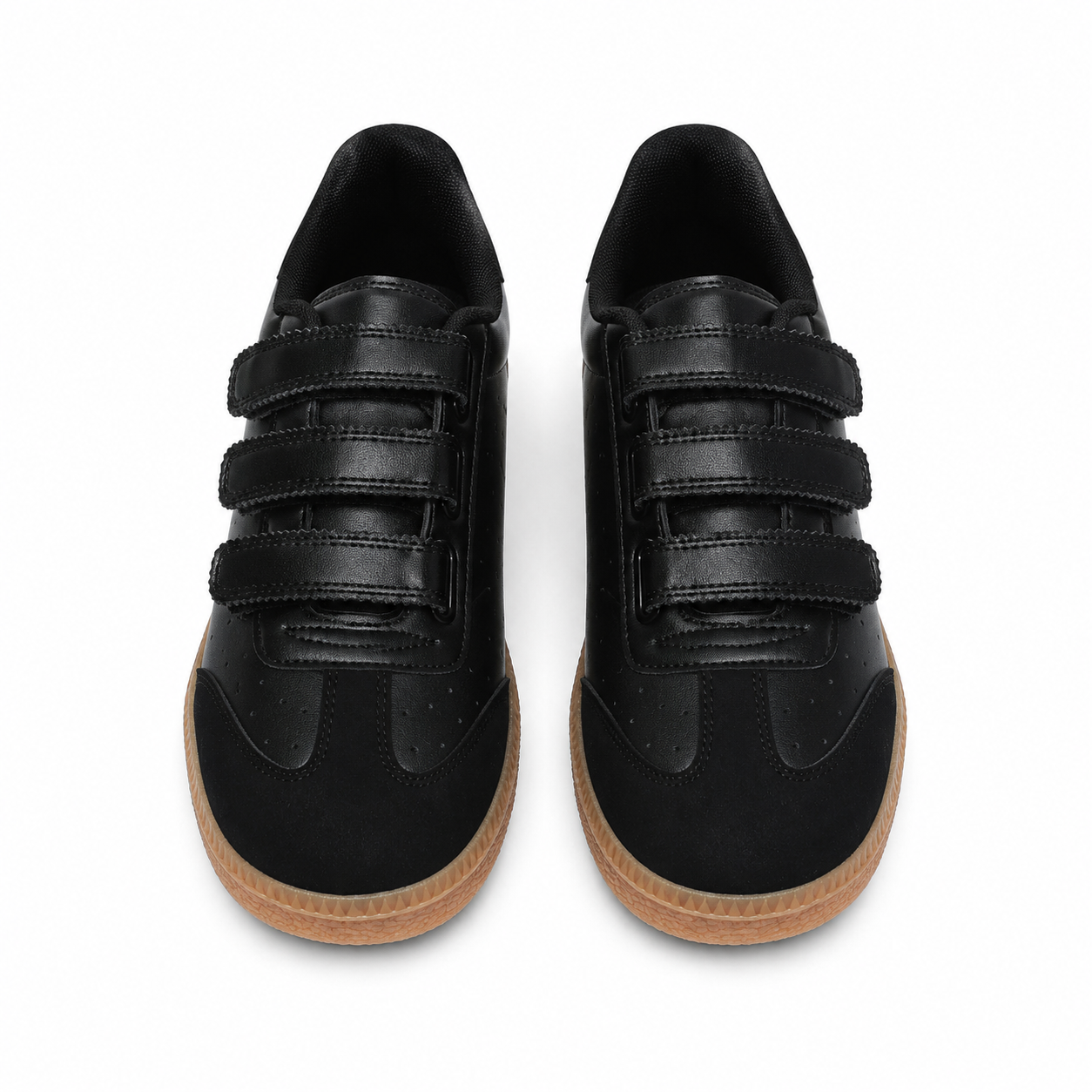 Deep Black Fulvia Leather Sneakers top view