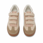 Taupe Suede Fulvia Leather Sneakers top view