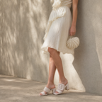 Warm Sand Otranto Straw Square-Heel Sandals lifestyle scene