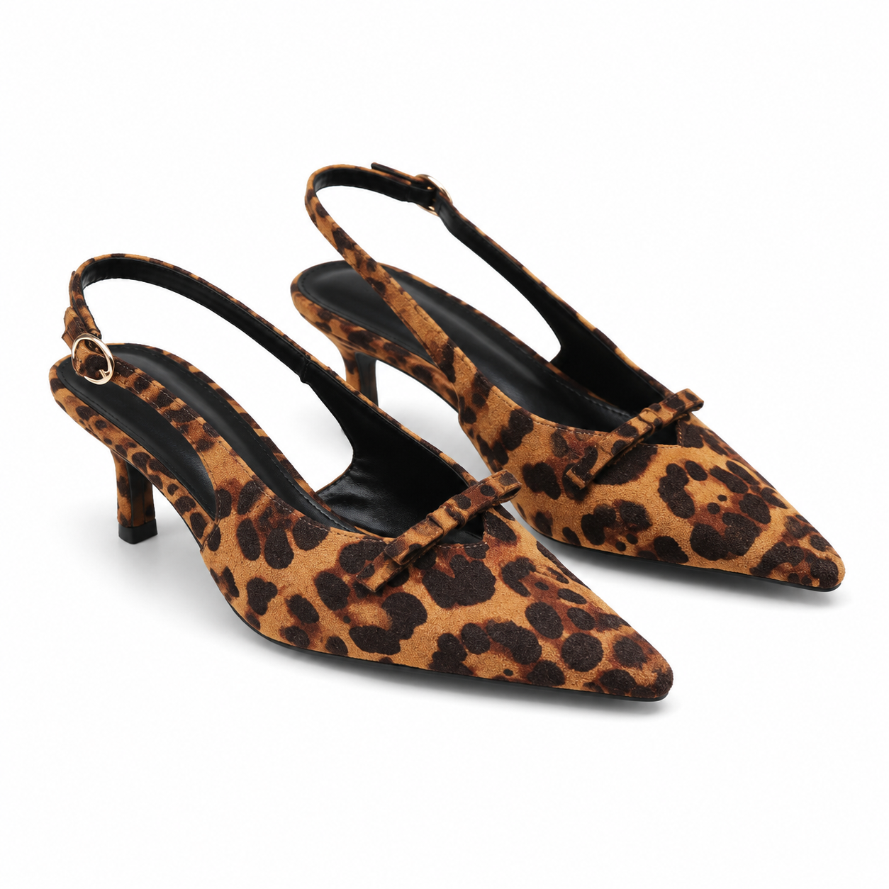 Leopardprint Tullia Leather Thin-Heel Pumps