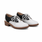 Deep Black Rosalia Leather Lace-Up Brogues