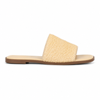 Soft Apricot Sperlonga Straw Slip-On Sandals side view