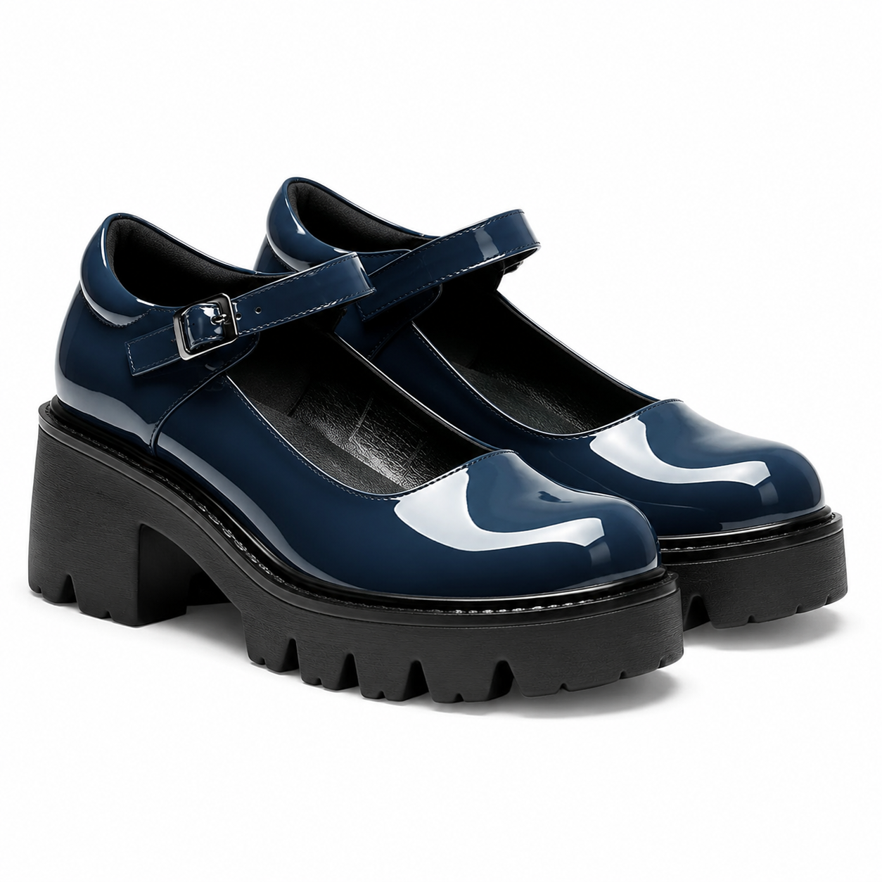 Deep Navy Viviana Flats