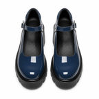 Deep Navy Viviana Flats top view