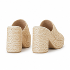 Photocolor Alghero Straw Platform Sandals heel detail