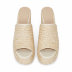 Photocolor Alghero Straw Platform Sandals top view