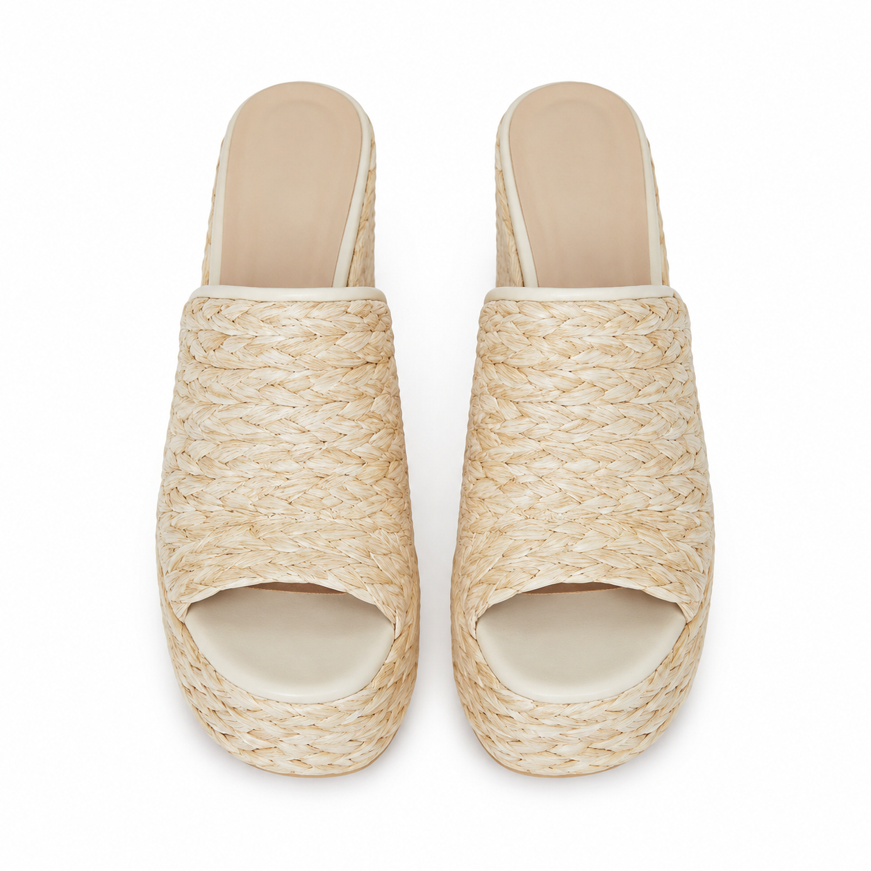 Photocolor Alghero Straw Platform Sandals top view
