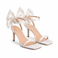 Cream Ivory Lorenza Ankle-Strap Sandals