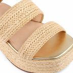 Naturalraffia Zante Buckle Raffia Sandals close-up detail