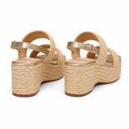 Naturalraffia Zante Buckle Raffia Sandals heel detail