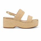 Naturalraffia Zante Buckle Raffia Sandals side view