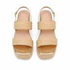 Naturalraffia Zante Buckle Raffia Sandals top view