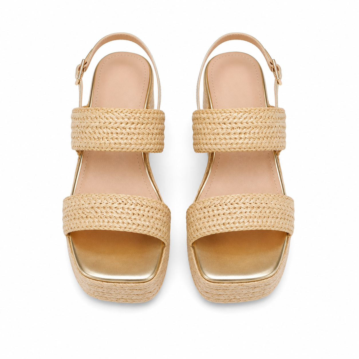 Naturalraffia Zante Buckle Raffia Sandals top view