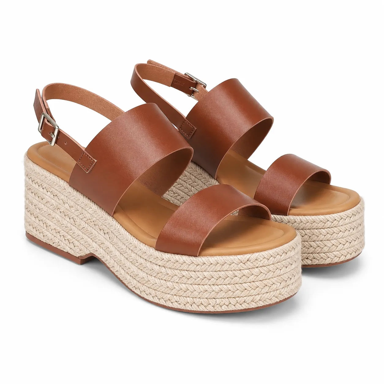 Rich Brown Lia Buckle Multi-Strap Sandals