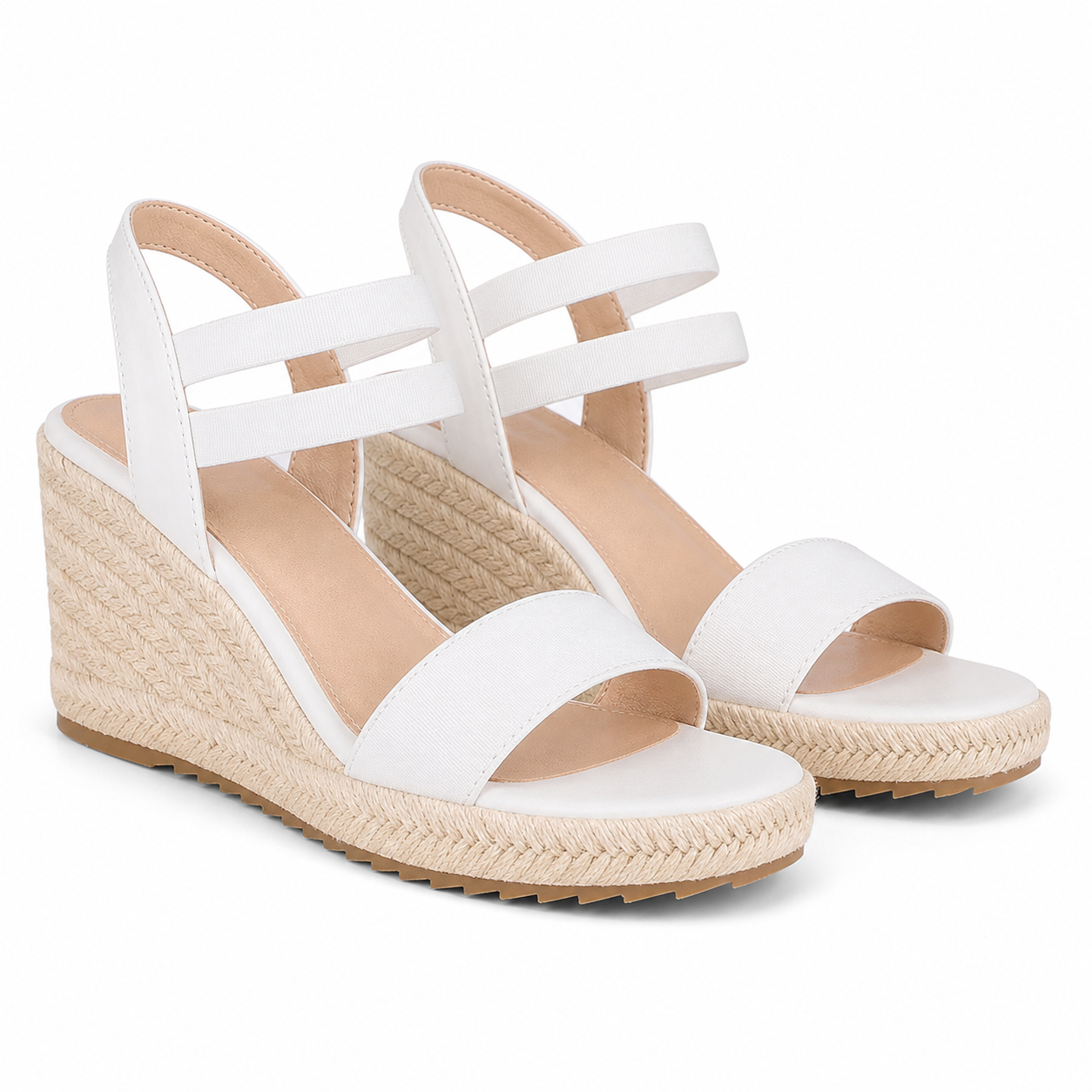 Cream Ivory Ilaria Leather Wedge Sandals