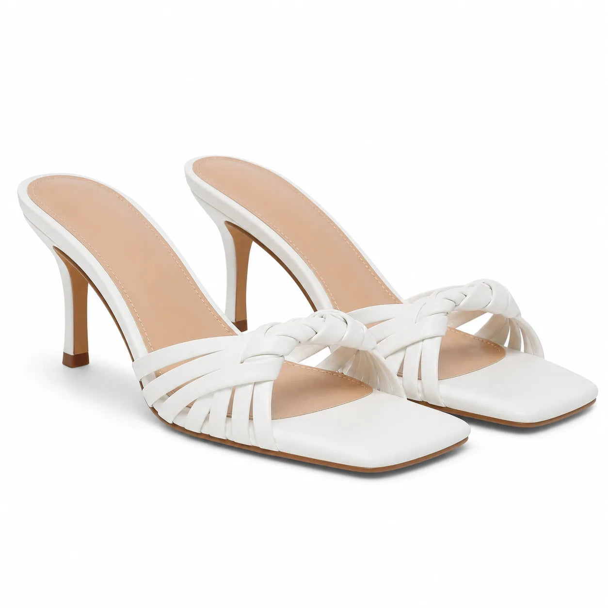 Cream Ivory Tiziana Leather Thin-Heel Sandals