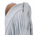 Hazy Sky Castellina Fringe Boots close-up detail