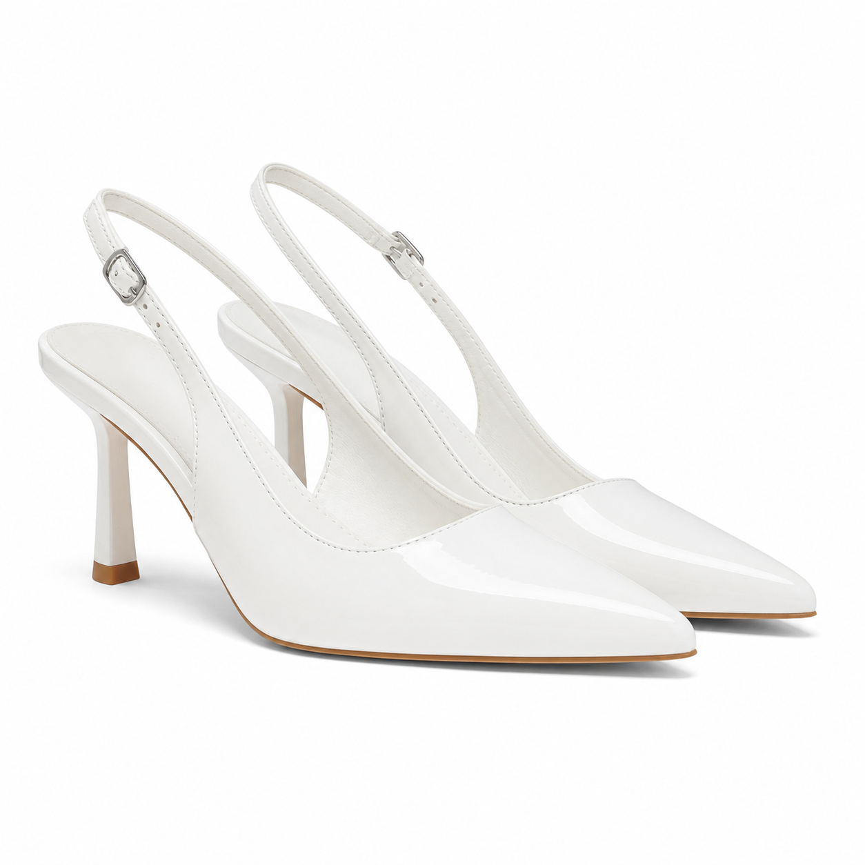 Cream Ivory Marcia Leather Stiletto Pumps