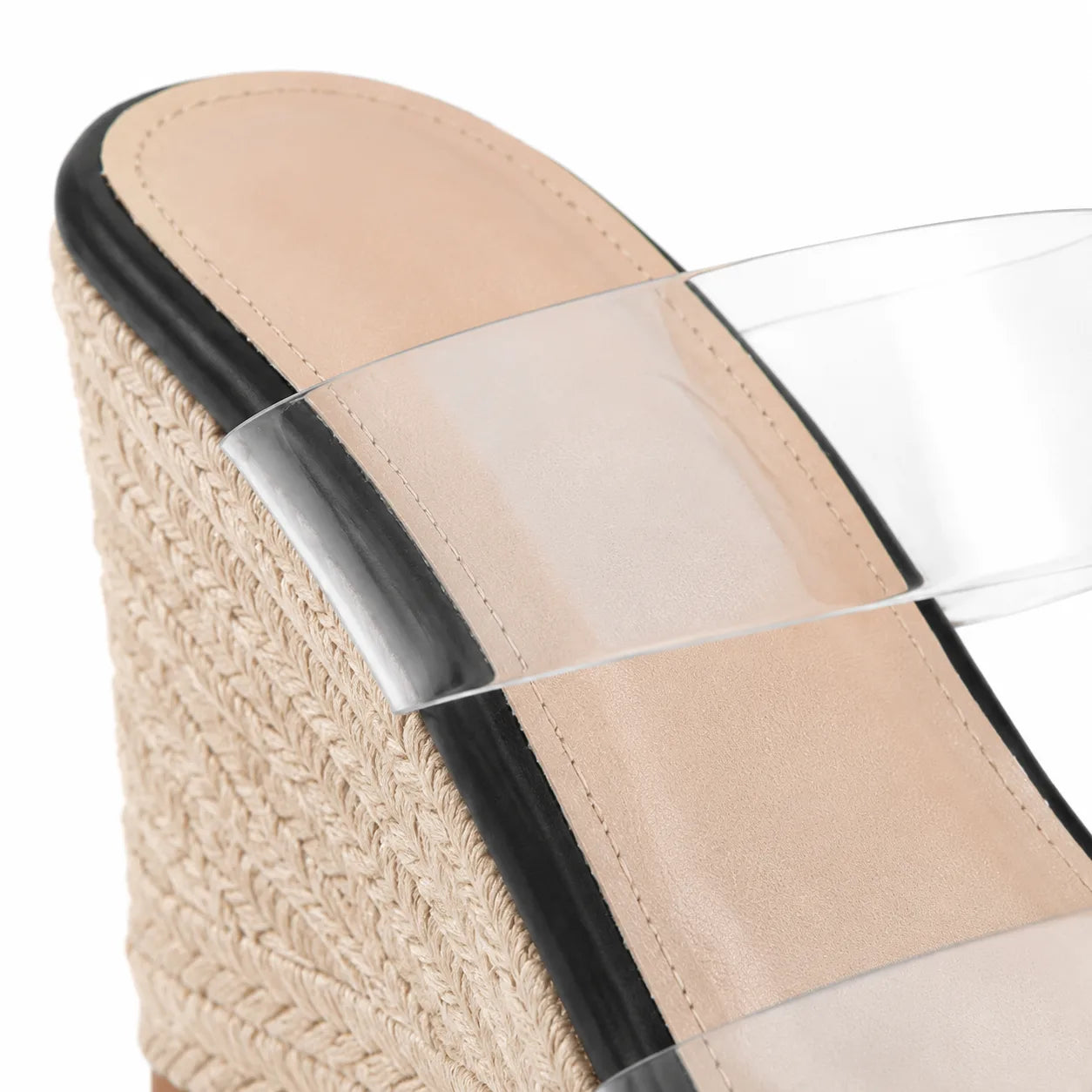 Deep Black Mina High-Heel Sandals close-up detail