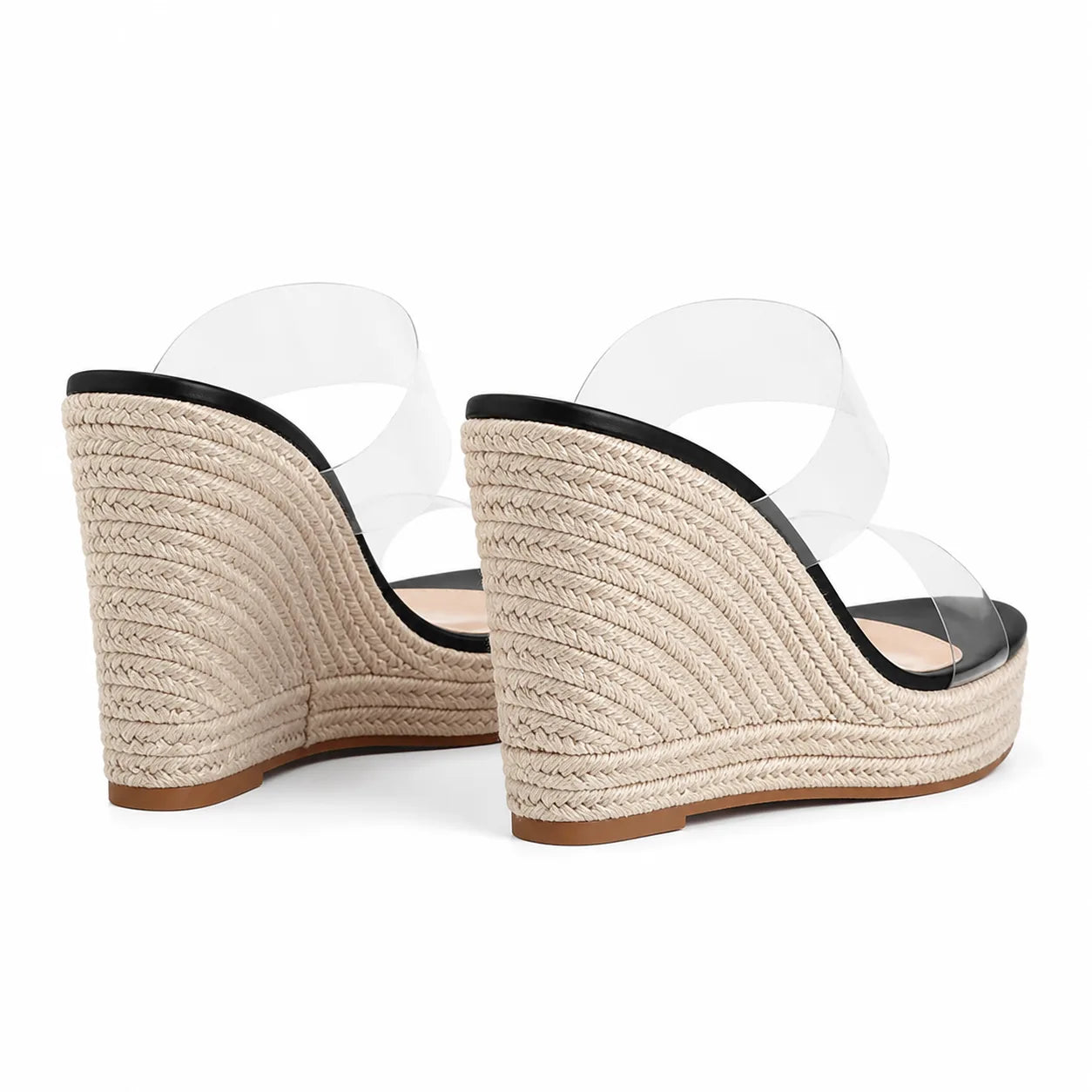 Deep Black Mina High-Heel Sandals heel detail