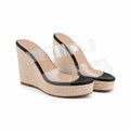 Deep Black Mina High-Heel Sandals