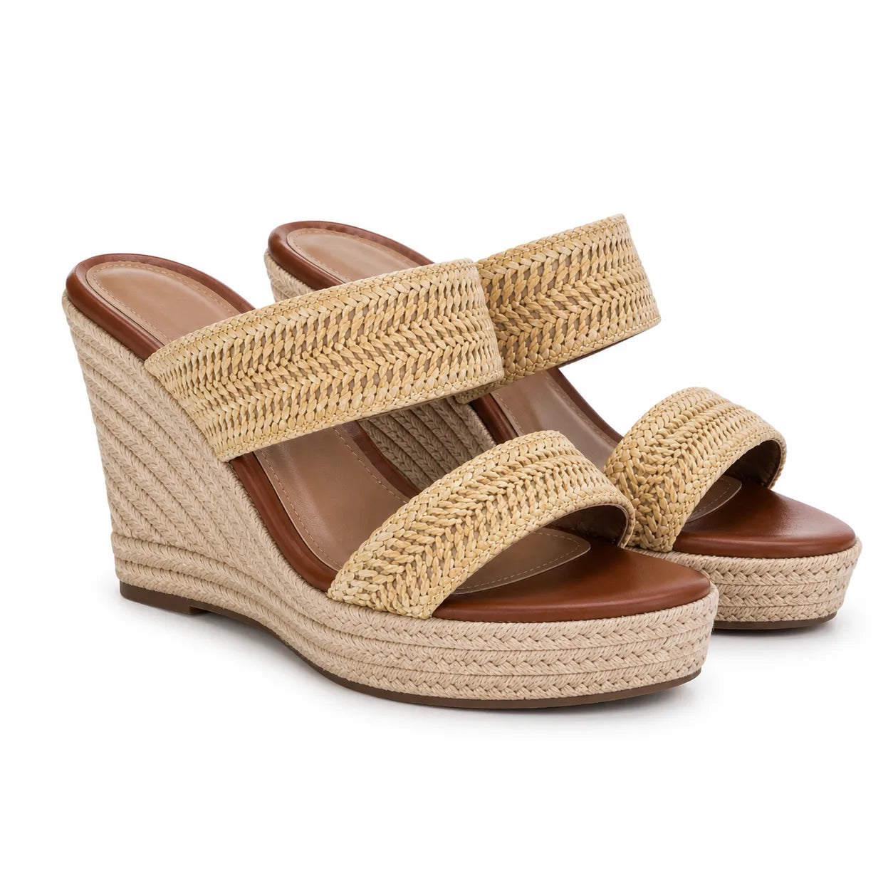 Natural Mina High-Heel Sandals