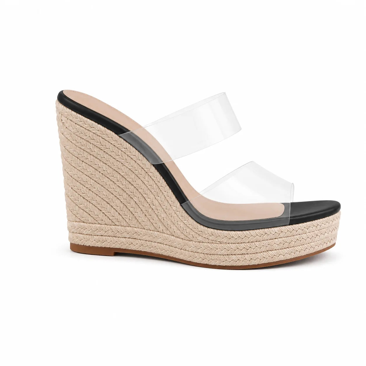 Deep Black Mina High-Heel Sandals side view