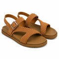 Rich Brown Rosanna Leather T-Strap Sandals