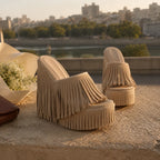 Soft Apricot Palestrina Microfiber Platform Mules styled scene