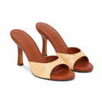 Natural Kira Straw Multi-Strap Sandals