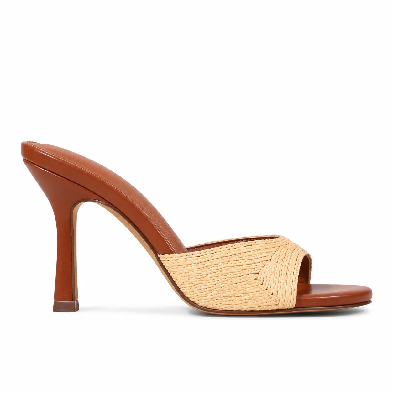 Natural Kira Straw Multi-Strap Sandals side view