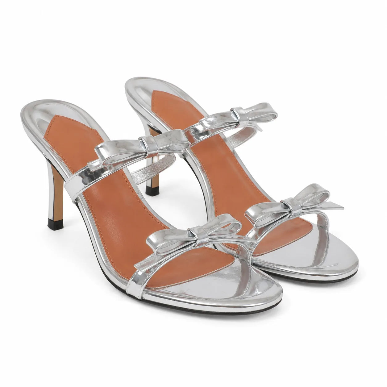 Soft Silver Tilda Leather Multi-Strap Sandals