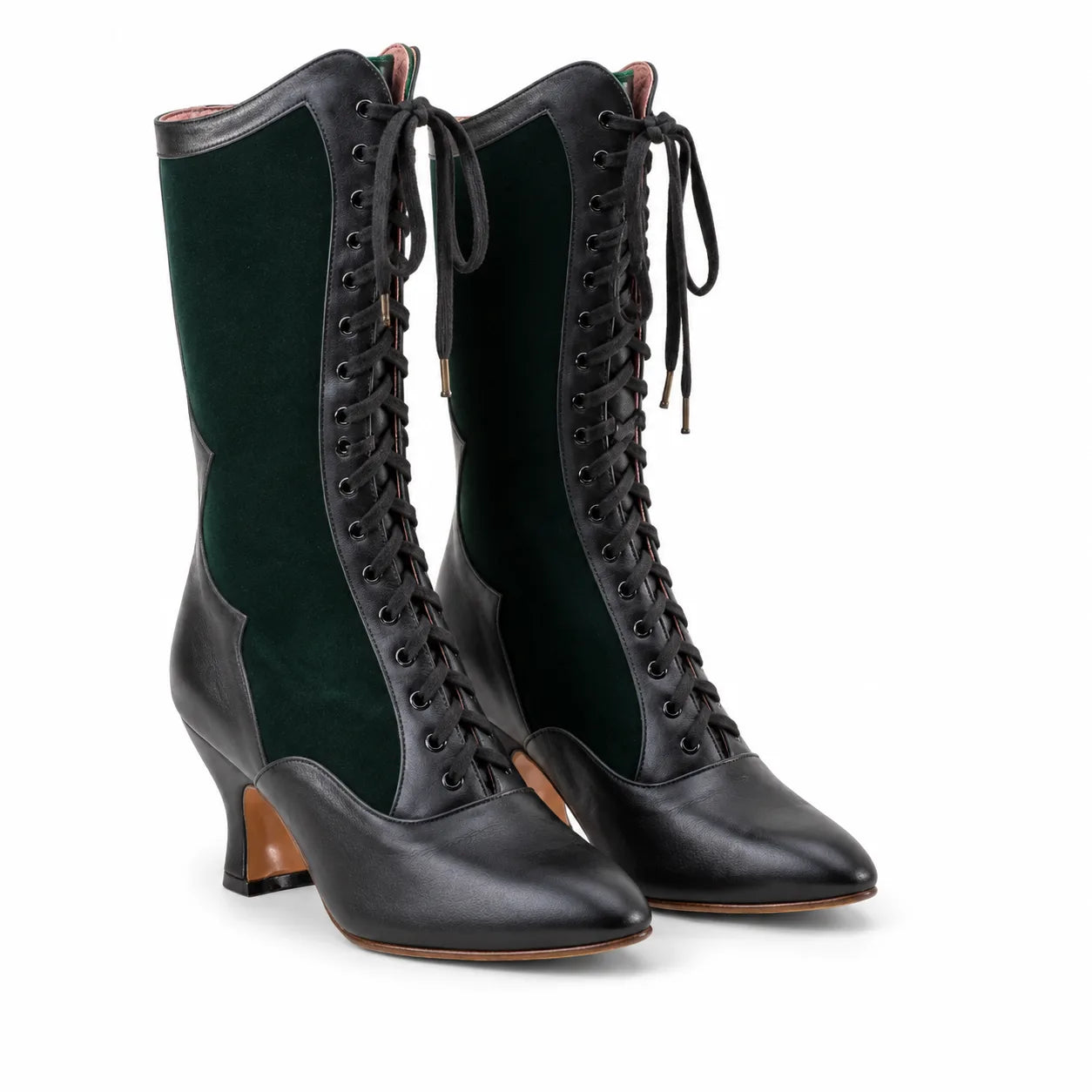 Sage Green Rhea Velvet Mid-Calf Boots
