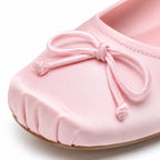 Dusty Rose Brisighella Microfiber Flats close-up detail