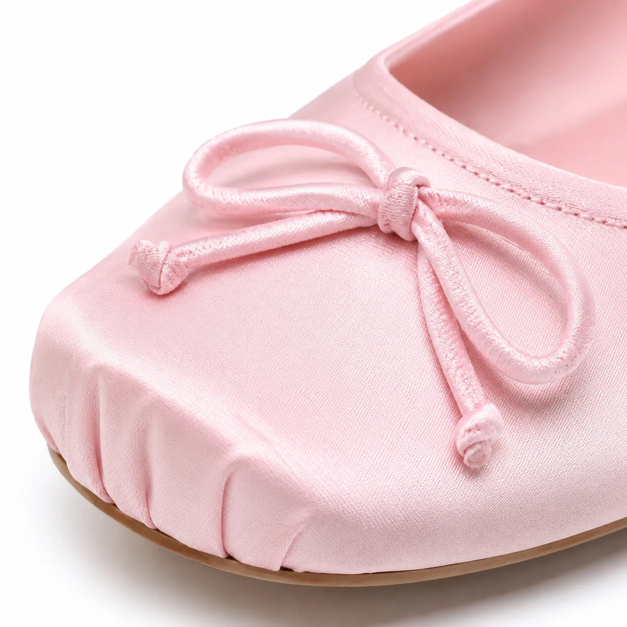Dusty Rose Brisighella Microfiber Flats close-up detail
