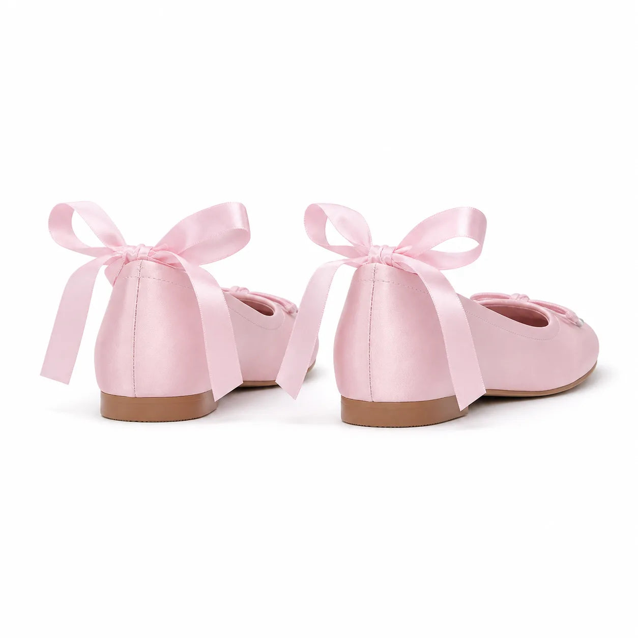 Dusty Rose Brisighella Microfiber Flats heel detail