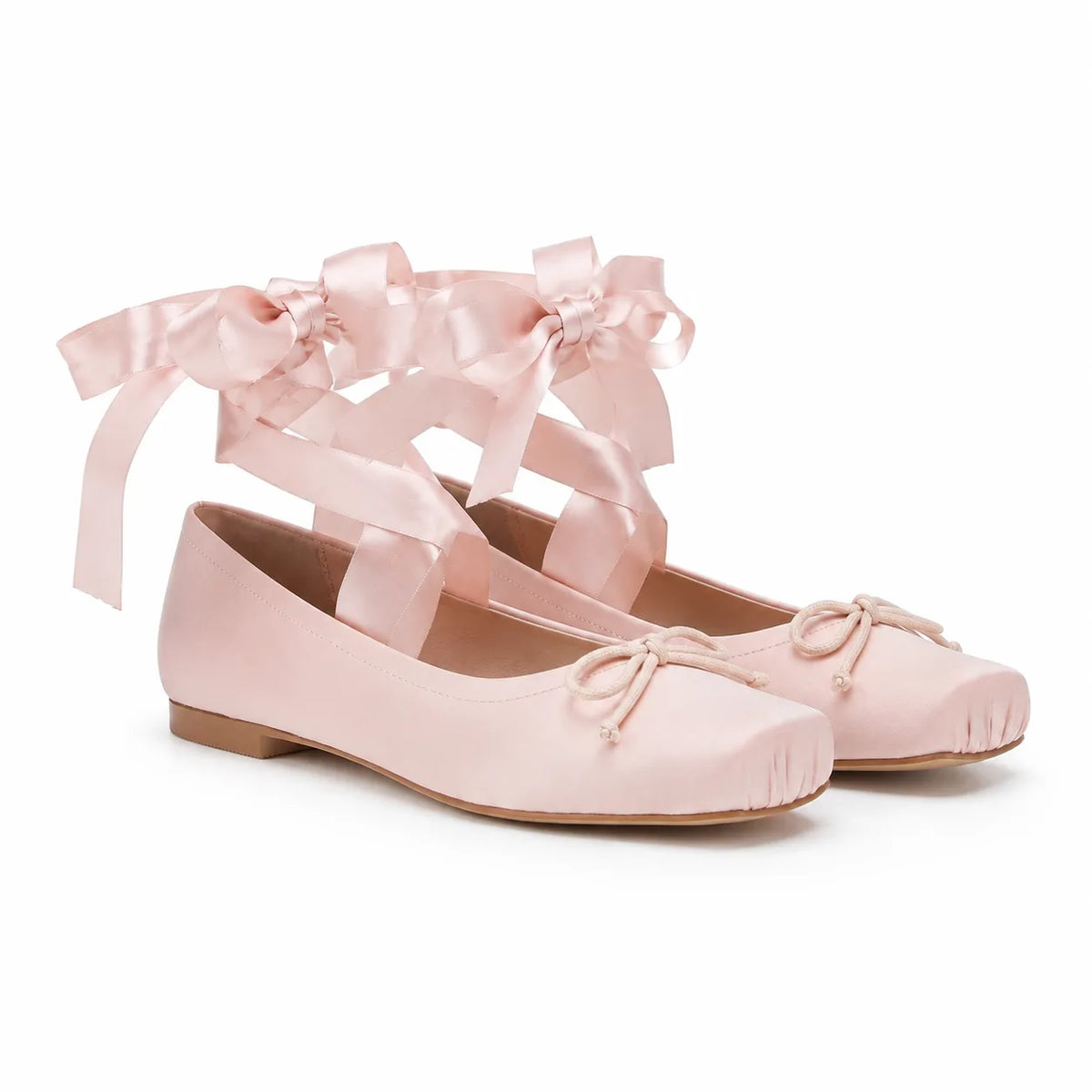 Warm Beige Brisighella Microfiber Flats
