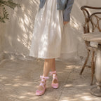 Dusty Rose Brisighella Microfiber Flats lifestyle scene