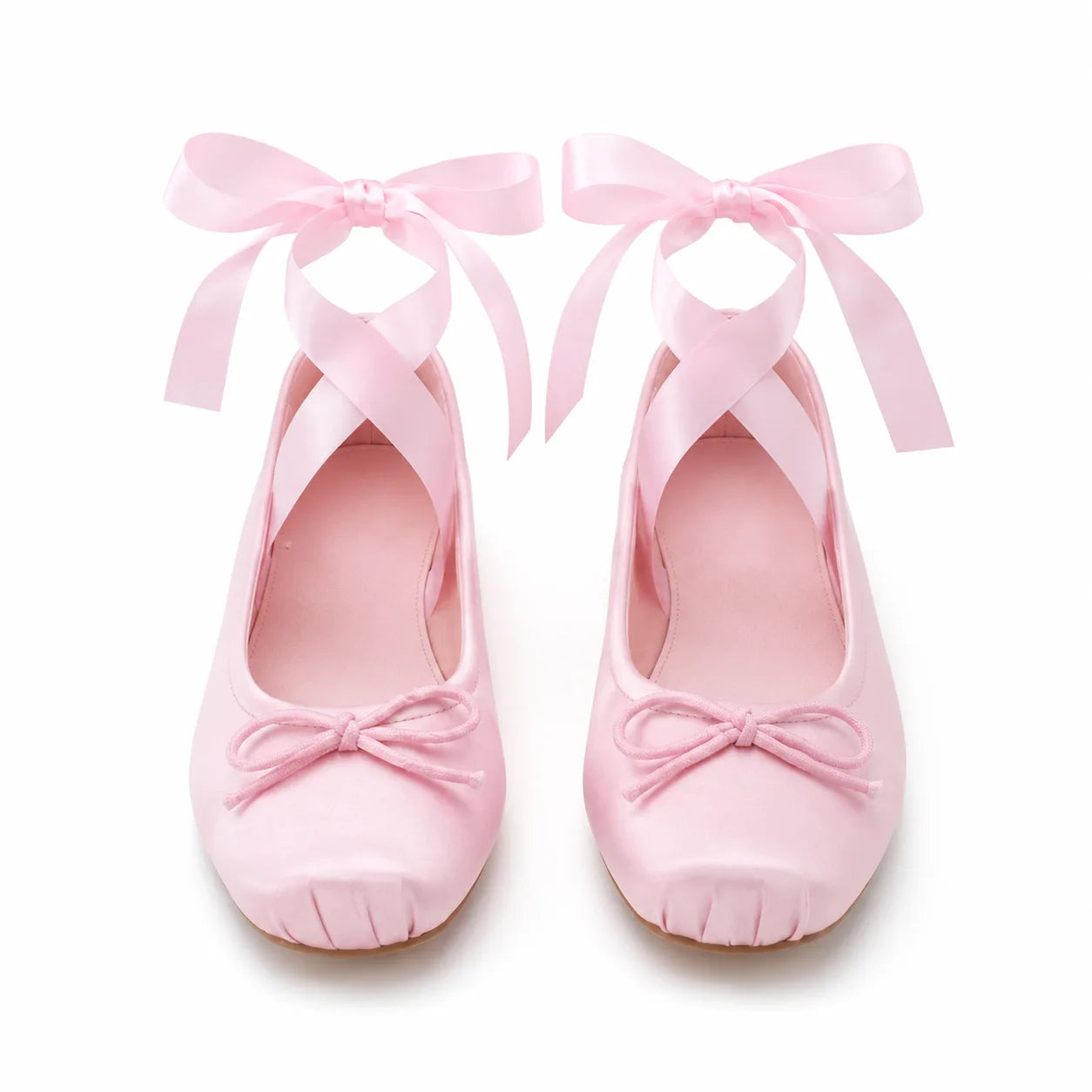 Dusty Rose Brisighella Microfiber Flats top view