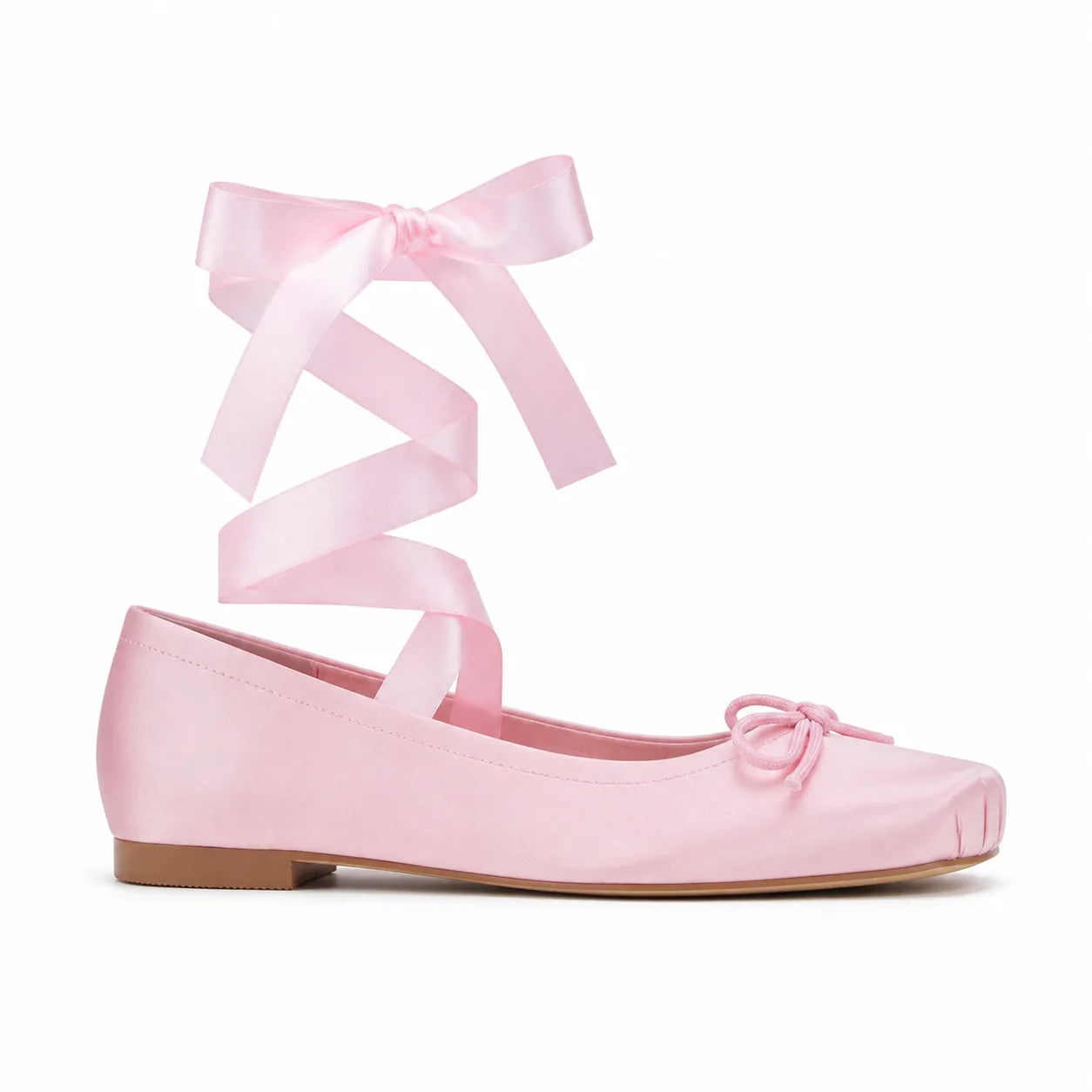 Dusty Rose Brisighella Microfiber Flats side view