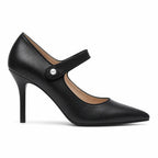 Deep Black Olbia Patent Stiletto Pumps side view