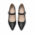 Deep Black Olbia Patent Stiletto Pumps top view