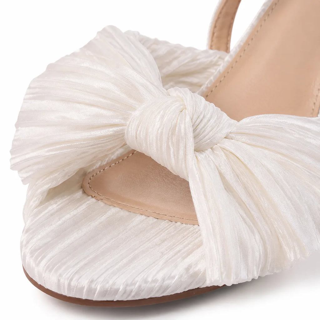 Cream Ivory Anghiari High-Heel Sandals close-up detail