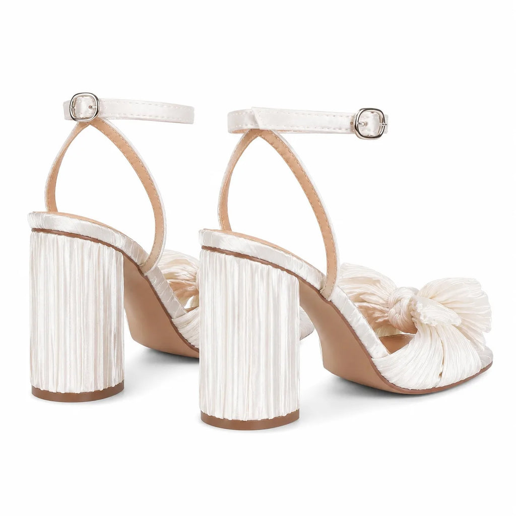 Cream Ivory Anghiari High-Heel Sandals heel detail