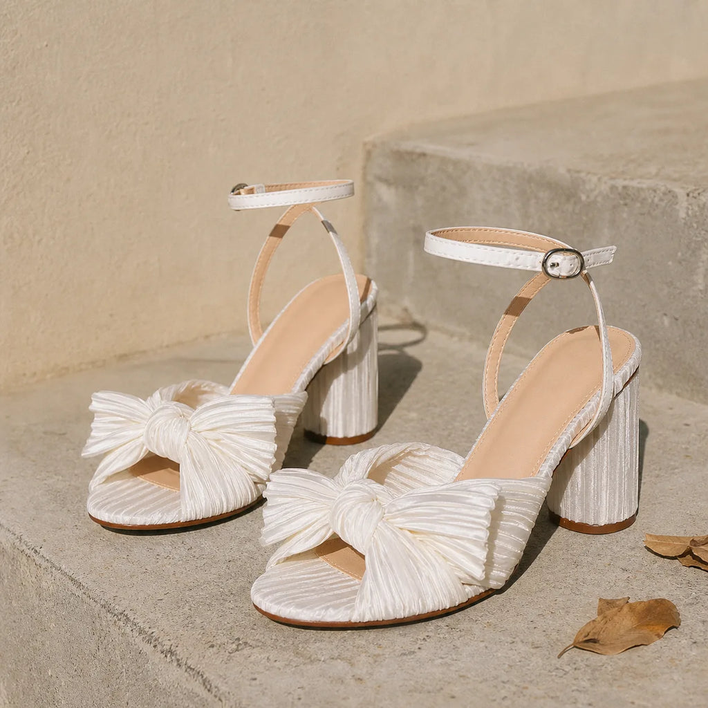 Cream Ivory Anghiari High-Heel Sandals styled scene